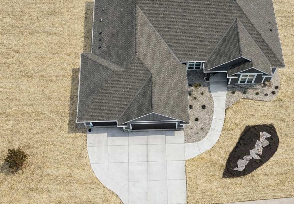 New construction landscape