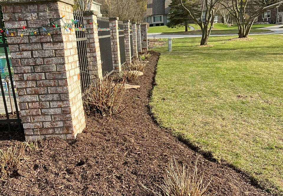 Edging and fresh mulch